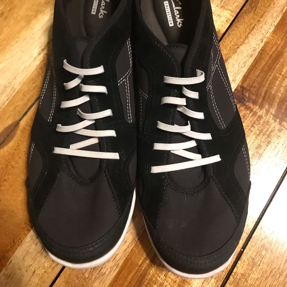 Women’s Clark’s Sneaker Tennis Shoes 10 Black